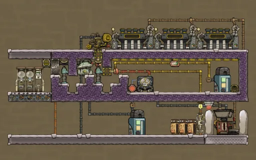 Steam Room with Metal Refinery, an Oxygen Not Included blueprint
