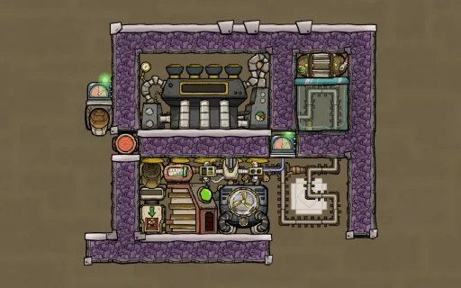 Metal Volcano Tamer, an Oxygen Not Included blueprint